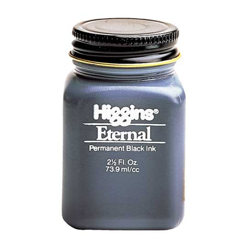 Black, Ink, Art & School, Higgins, Eternal Waterproof, 2 ounce, 1804